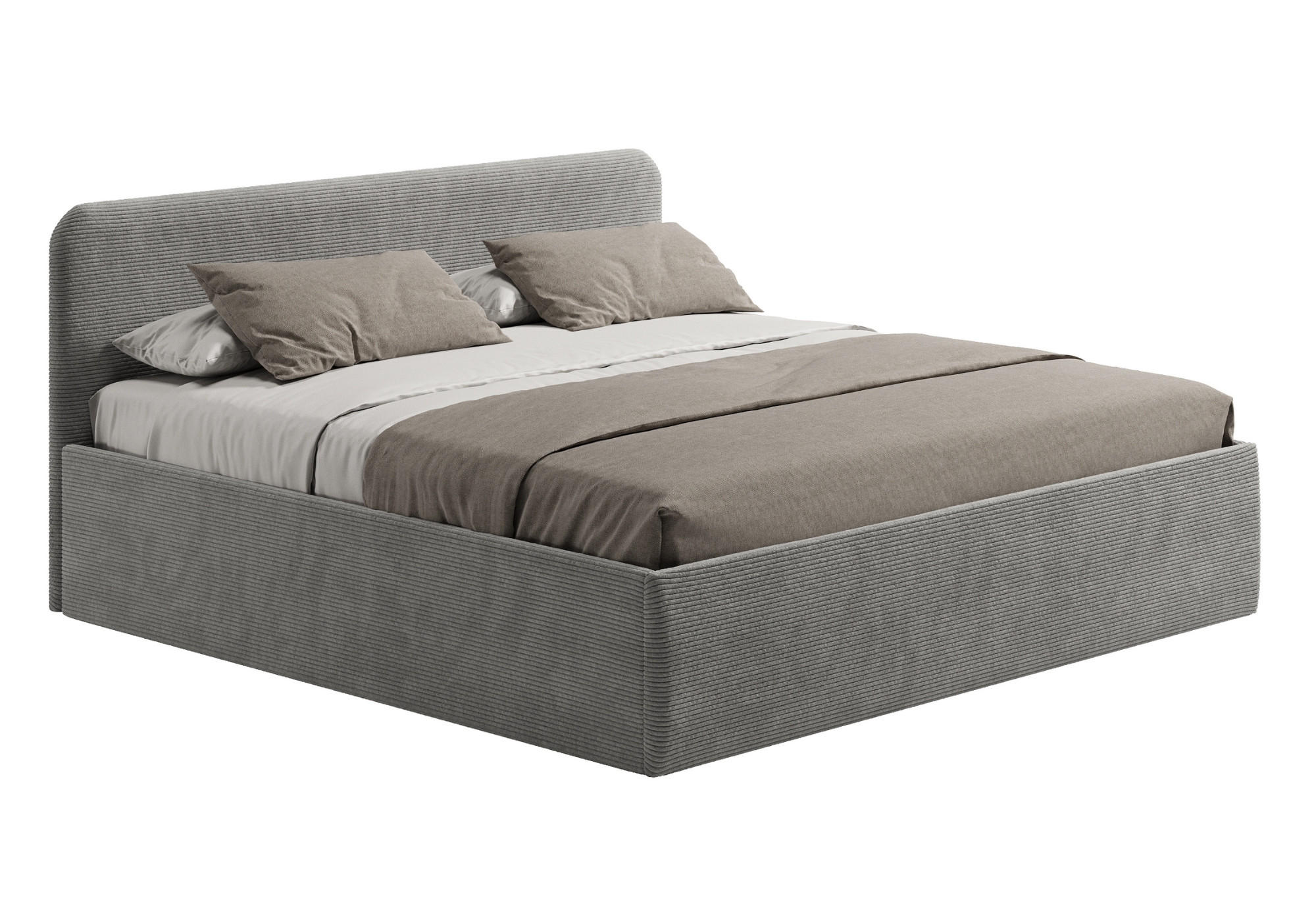 POSLTERBETT 200x200 cm in Grau - Grau, Holzwerkstoff/Textil (200/200cm) - Home Collective