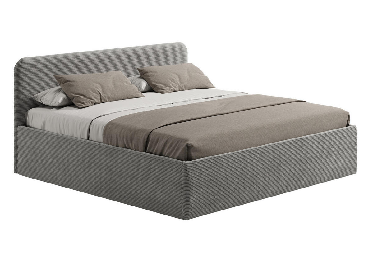 POSLTERBETT 200x200 cm in Grau - Grau, Holzwerkstoff/Textil (200/200cm) - Home Collective