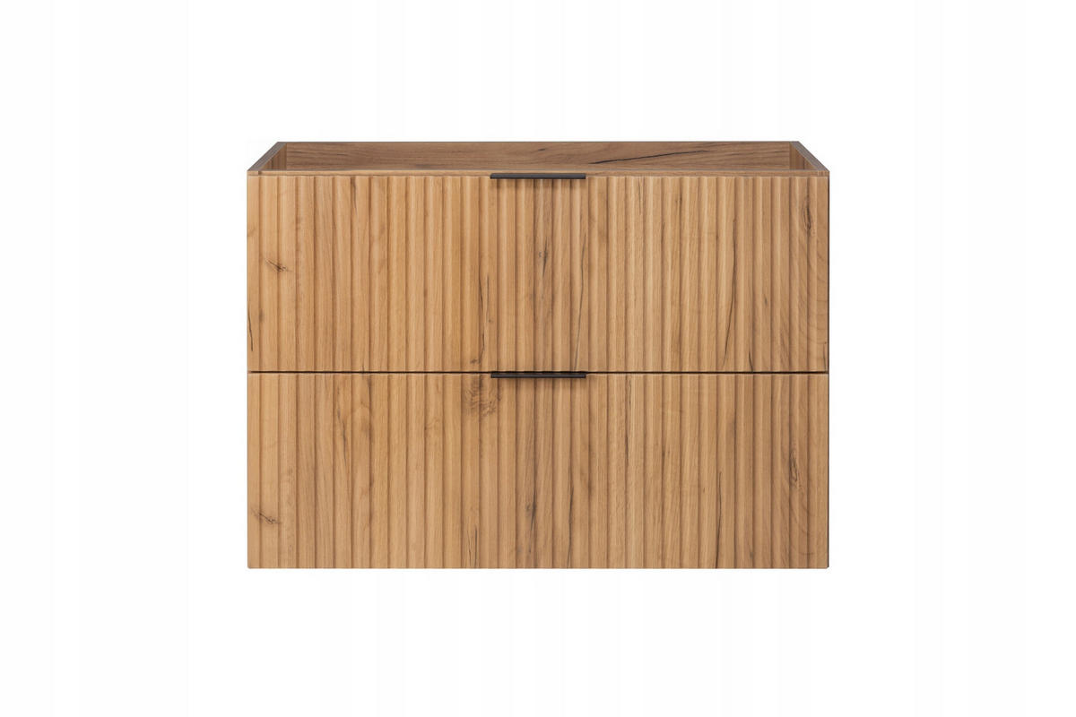 WASCHBECKUNTERSCHRANK FLOW + Platte Eiche Craft 80/57/46 cm - Eichefarben, Holzwerkstoff (80/57/46cm) - Rodan