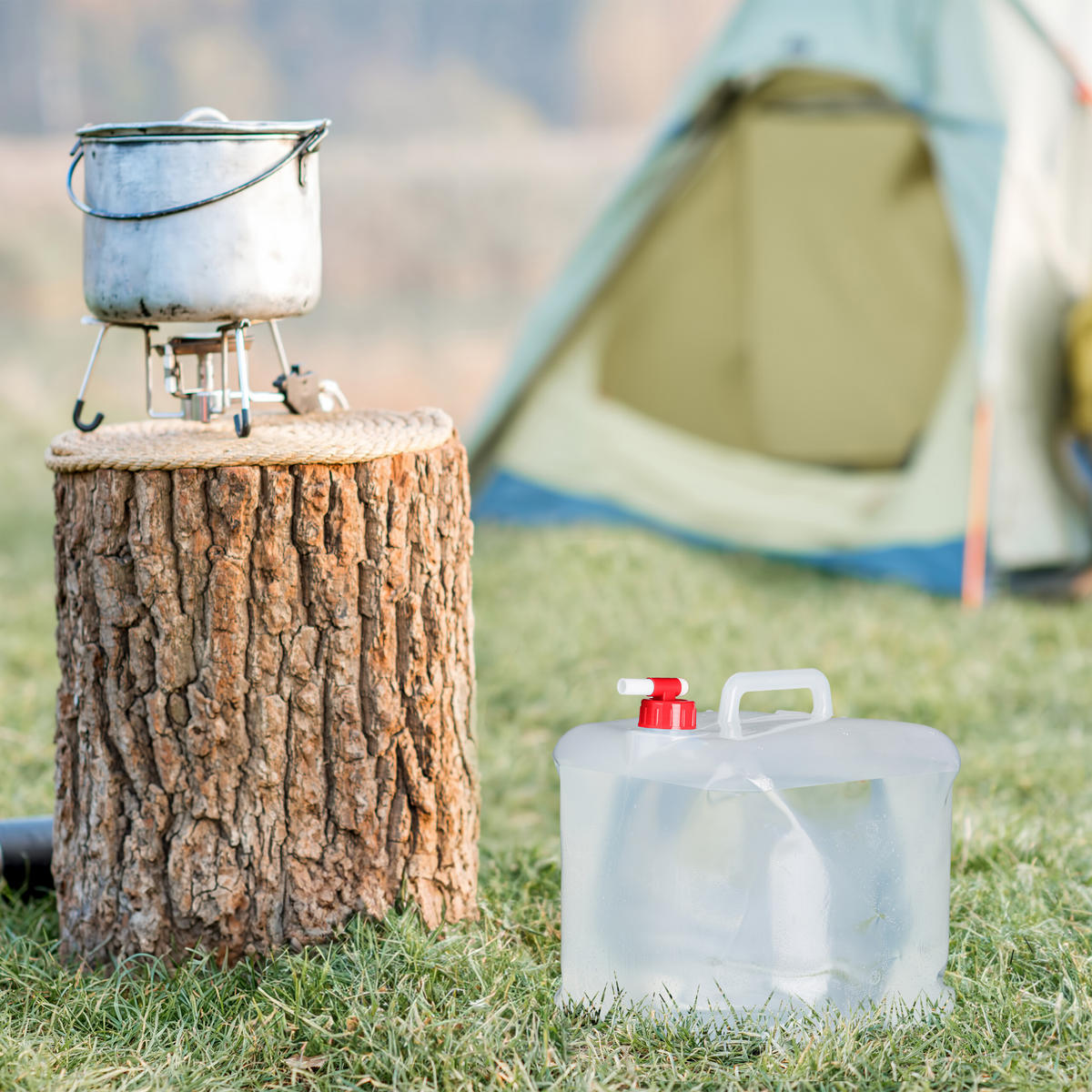 4XSKLADACIE kanistre - priehľadné, textil/plast (15L) - Relaxdays