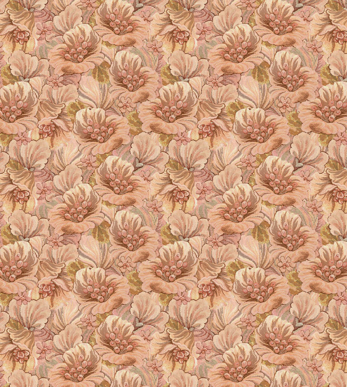 FOTOTAPETE gesticktes Blumenmuster 2.5 x 2.79 m - Braun, Papier (250/279cm) - ESTAhome