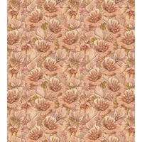 FOTOTAPETE gesticktes Blumenmuster 2.5 x 2.79 m - Braun, Papier (250/279cm) - ESTAhome