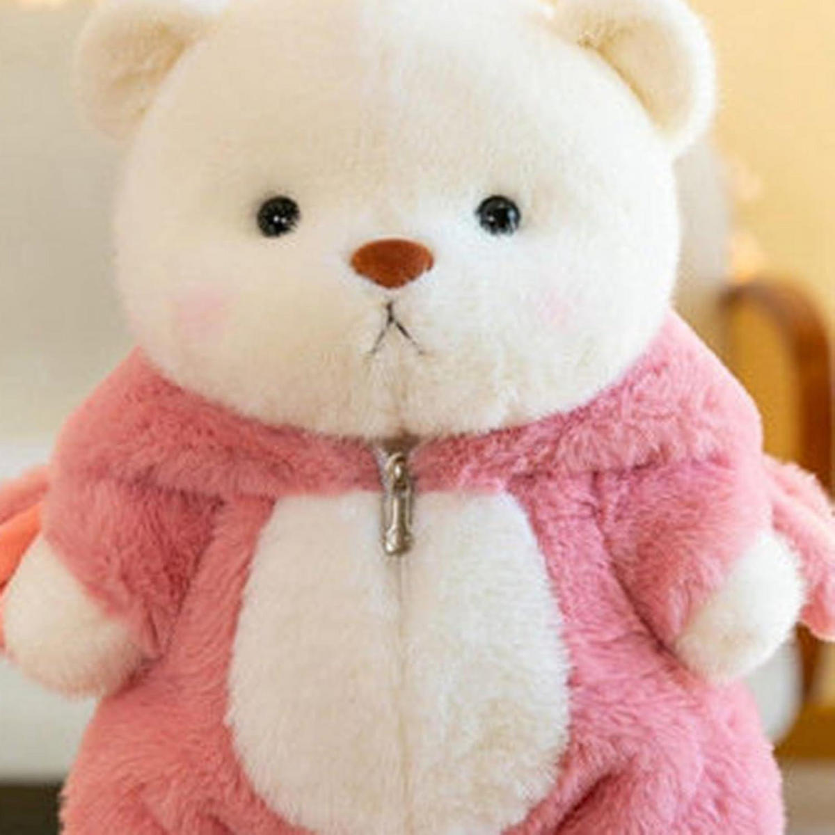 PLÜSCHTIER Teddybär im Schafkostüm Rosa 30 cm - Rosa, Textil (15/30cm)