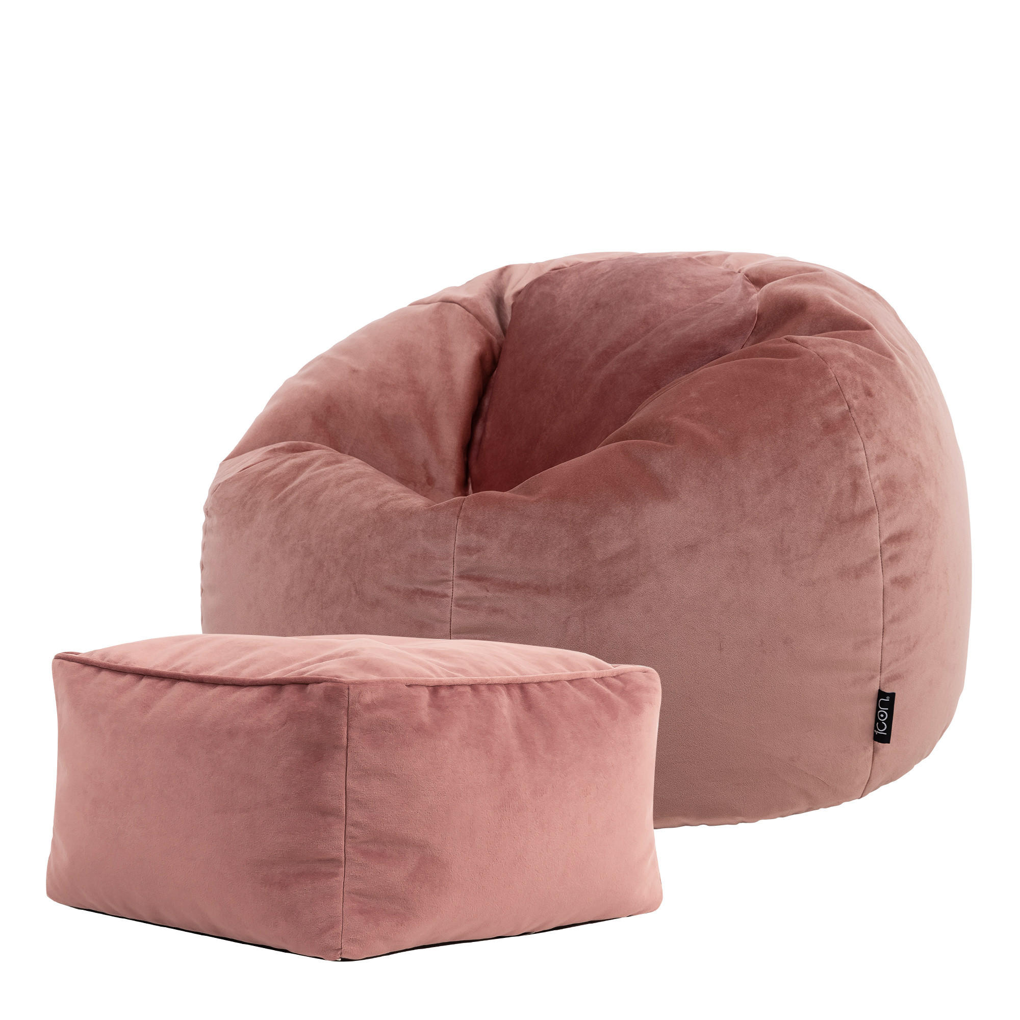 SITZSACK Kingston mit Hocker - Pink, Kunststoff/Textil (85/50/85cm) - icon