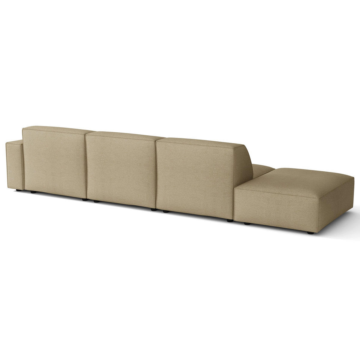 ROHOVÁ pohovka Sellmo, 344 cm - čierna/cappuccino, textil/plast (166/350cm) - Selsey