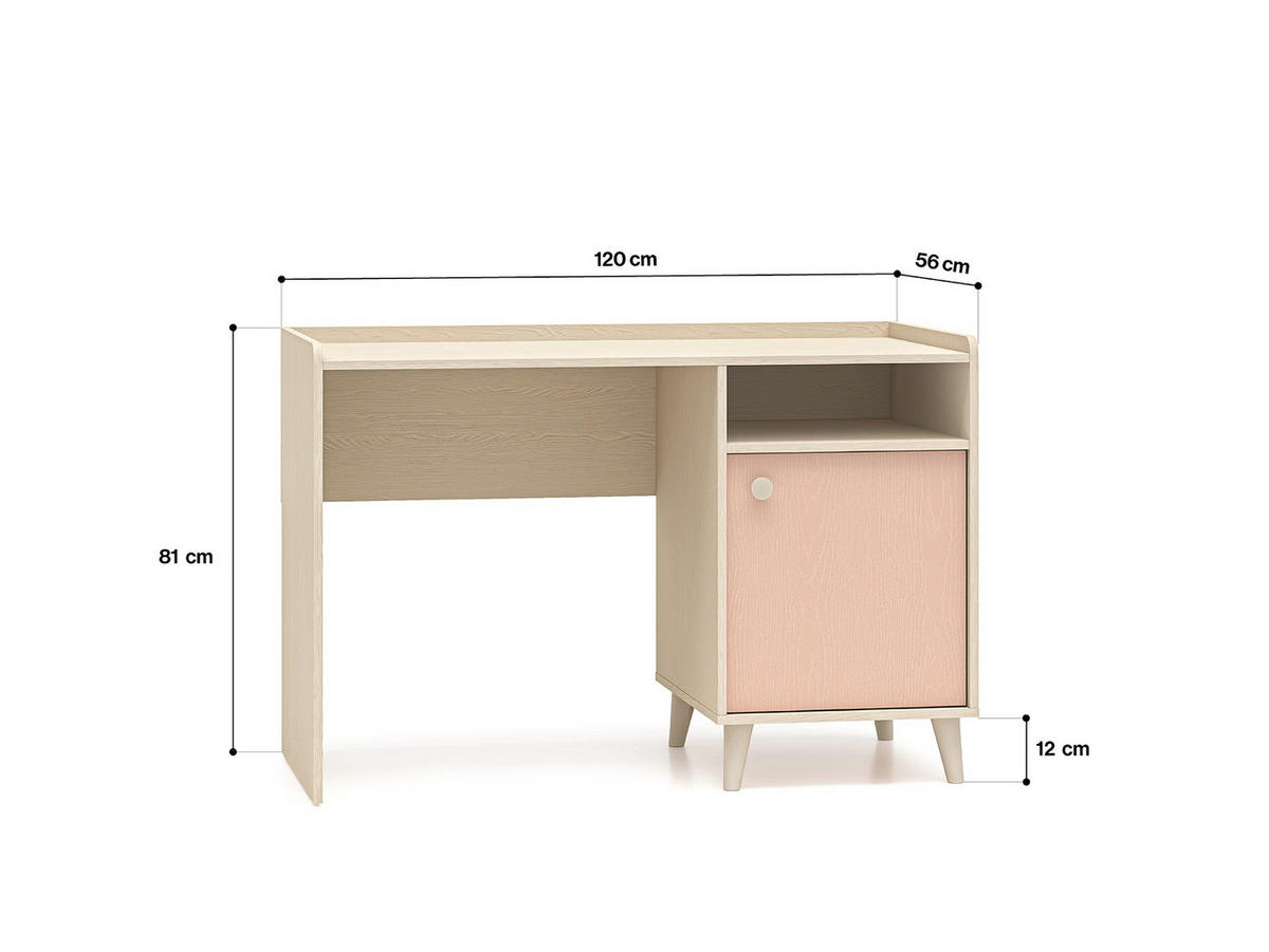 SCHREIBTISCH – 58 x 120 cm – Mevel – Grau - Grau, Holzwerkstoff (58/120/80cm) - hi-markt