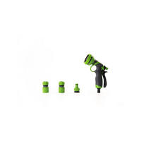 SPRITZ- und Reinigungspistole - 8 Düsen - Komplettset mit Anschlüssen - Grün, Kunststoff (14/6/21cm) - SUAN