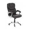 CHEFSESSEL Lederlook braun - Braun/Grau, Kunststoff/Textil (72/115/52cm) - CLP