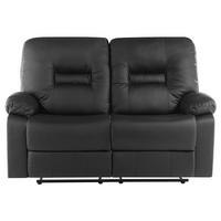 2-SITZER-SOFA Kunstleder Schwarz Bergen - Schwarz, Kunststoff/Textil (146/101/73cm) - Beliani
