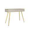 SCHMINKTISCH BANFF TOA1-2S Goldene Metallbeine, Beige - Beige, Holzwerkstoff/Kunststoff (102/80/50cm) - Komodee