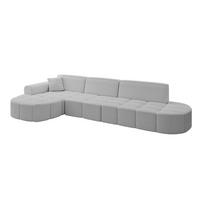 ECKSOFA Ottomane Links LIVO-L2 - 337x173x79,5 cm Hellgrau - Hellgrau, Holzwerkstoff/Textil (337/173cm) - ALTDECOR