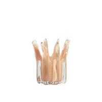 WINDLICHT Relien Orange 18/18/19 cm - Orange, Glas (18/19/18cm) - Light & Living