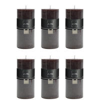 DUFTKERZE ZART - Schwarz - L - 52 Std. - 6er set - Schwarz, Paraffin (7/15cm) - J-Line