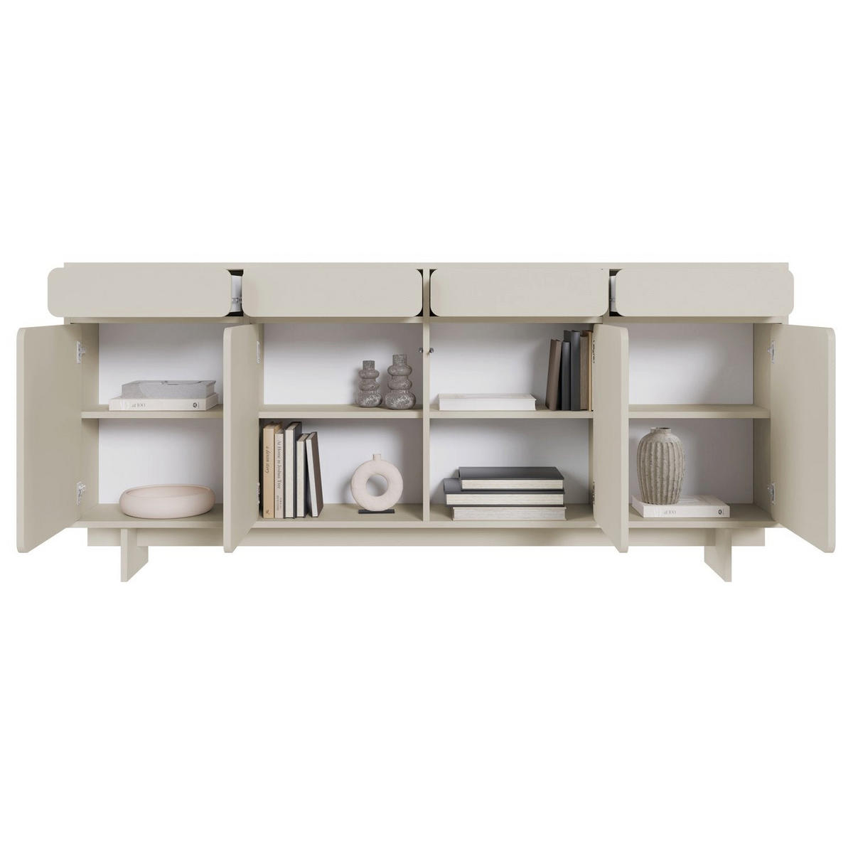 SIDEBOARD Wuwu Greige 200 cm - Taupe, Holzwerkstoff (200/88/35cm) - Selsey
