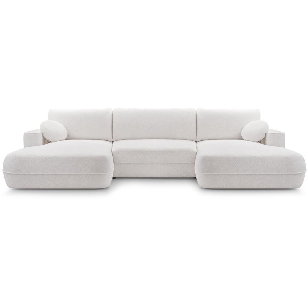 WOHNLANDSCHAFT Fiero U beige - Beige, Textil (364/87/186cm) - Beautysofa