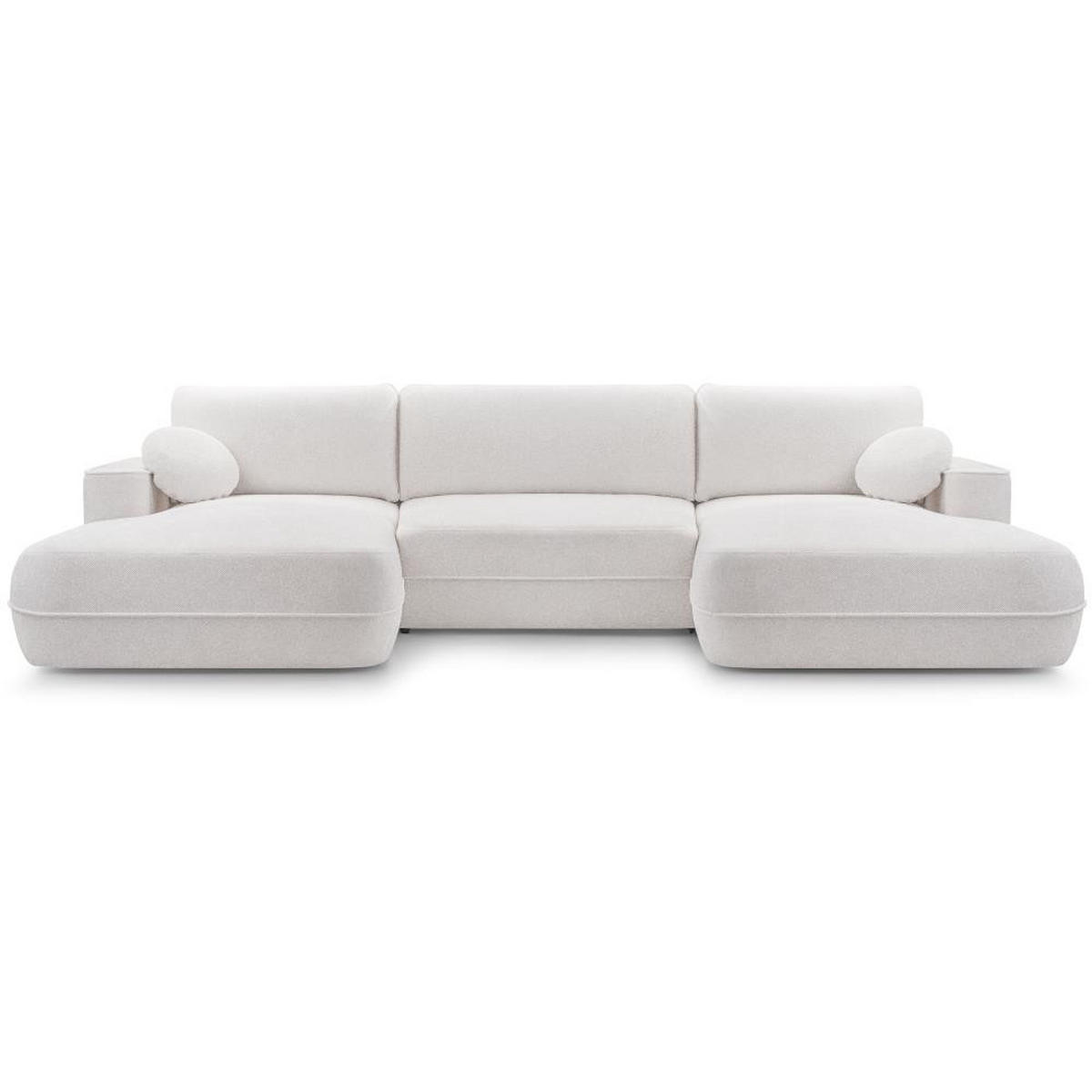 WOHNLANDSCHAFT Fiero U beige - Beige, Textil (364/87/186cm) - Beautysofa