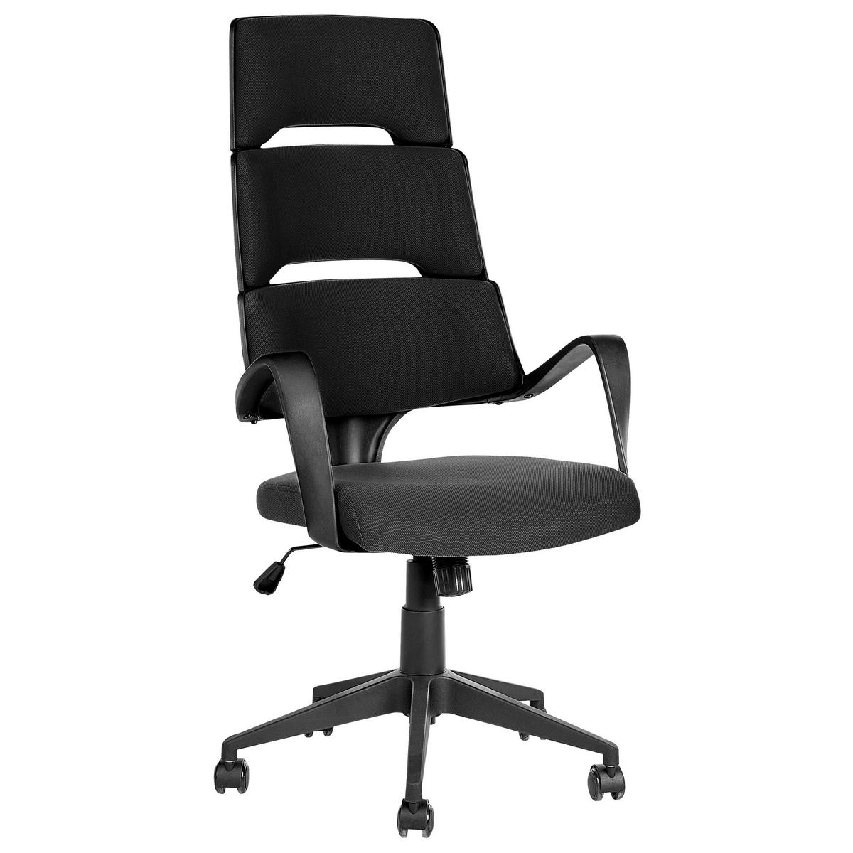 BÜROSTUHL Kunststoff Schwarz Grandiose - Schwarz, Textil (66/118/52cm) - Beliani