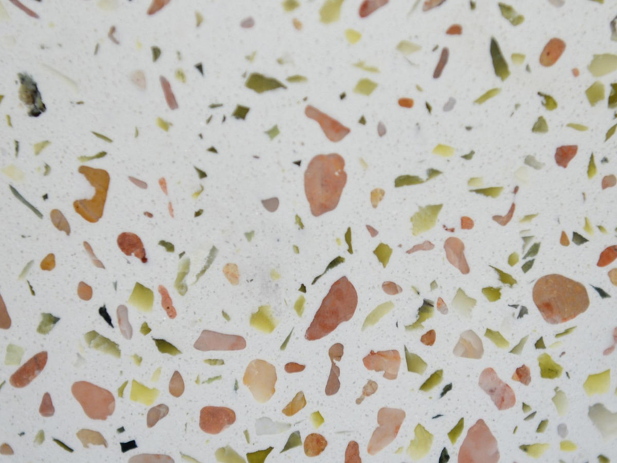 RUNDES Aufsatzwaschbecken aus Terrazzo - Rosa - 39 cm - DUKAT - Pink, Stein (39/12/39cm) - Vente-Unique