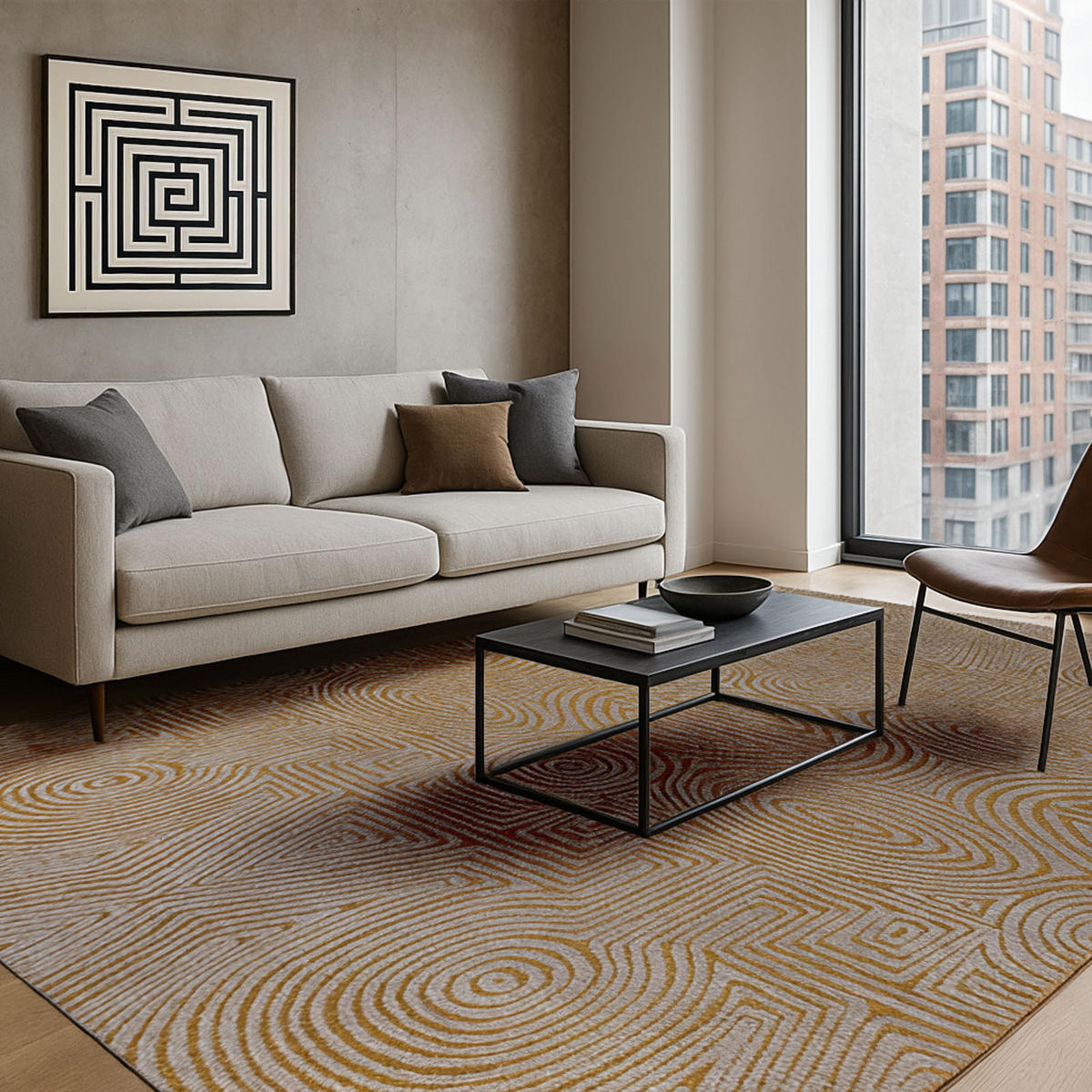 TEPPICH Tabasco Golden Beach 80/150 cm - Goldfarben, Textil (80/150cm) - Lola&Moi