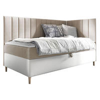 BOXBETT Maja Junior 3, Seite zum Öffnen des Bettkastens: Rechts - Creme/Weiß, Holz (100/200cm) - MIRJAN24