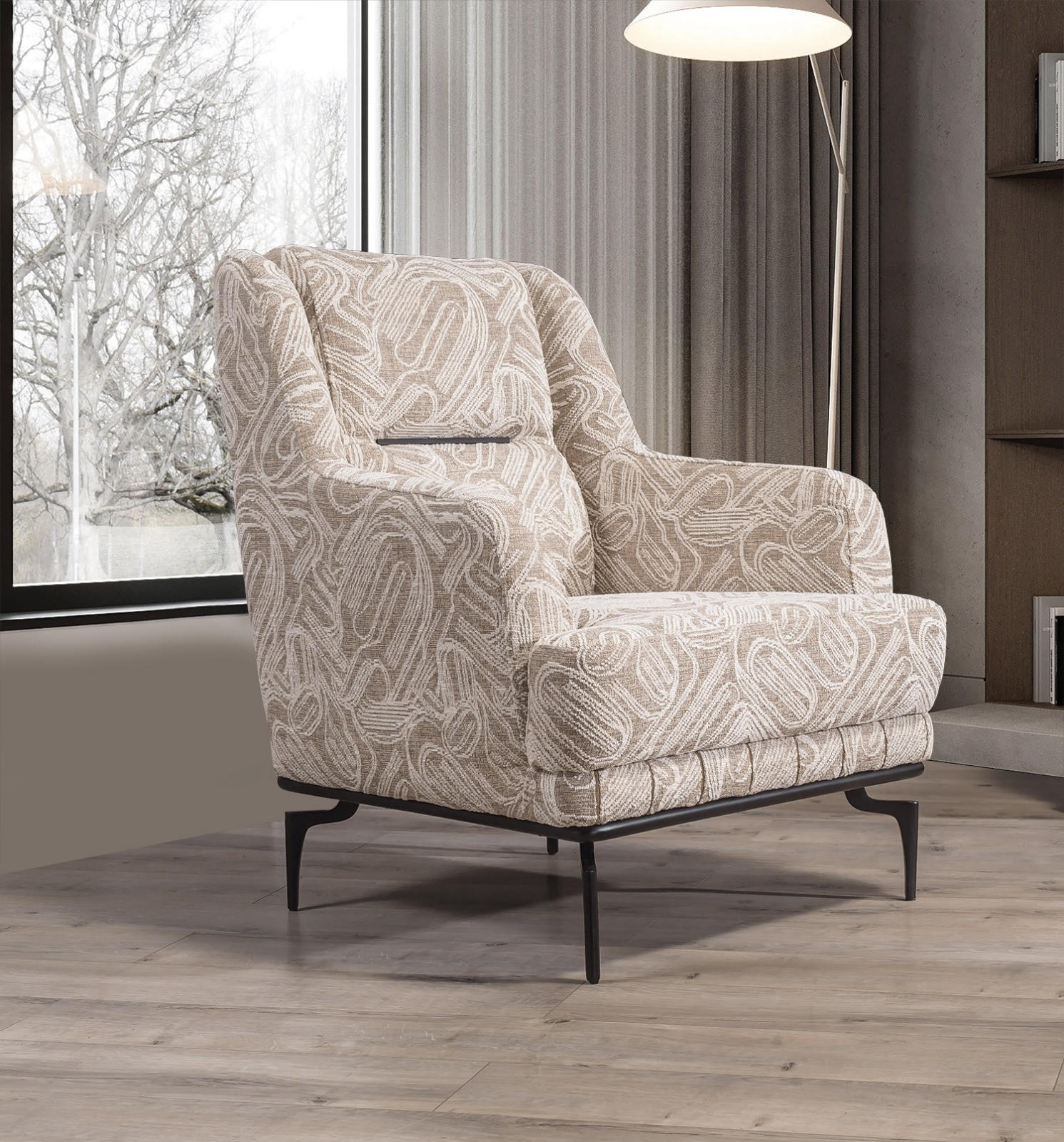 Thumbnail - Villa Möbel Sitzgarnitur, Creme, Holz, 4-Sitzer, 187x82x97 cm, Wohnzimmer, Sofas & Couches, Sitzgarnituren