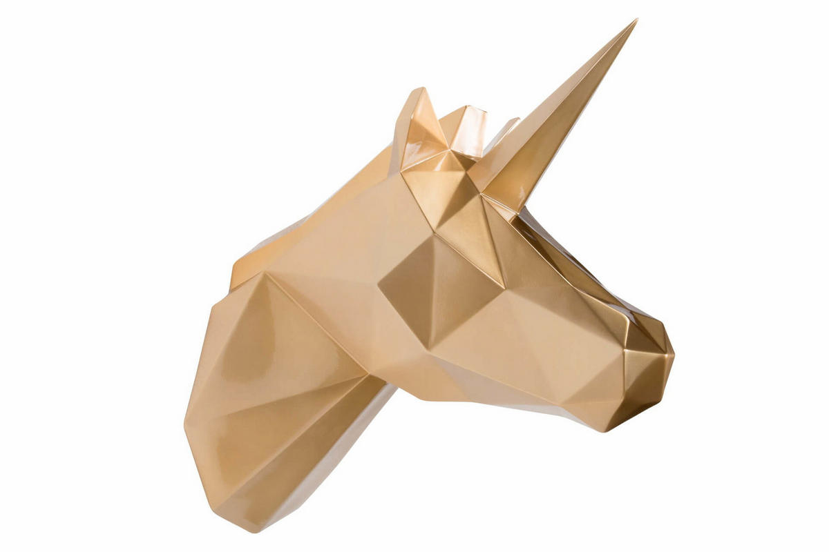 SKULPTUR Gold 17/36 cm - Goldfarben, Stein (2.1/36/40cm) - KUNSTLOFT