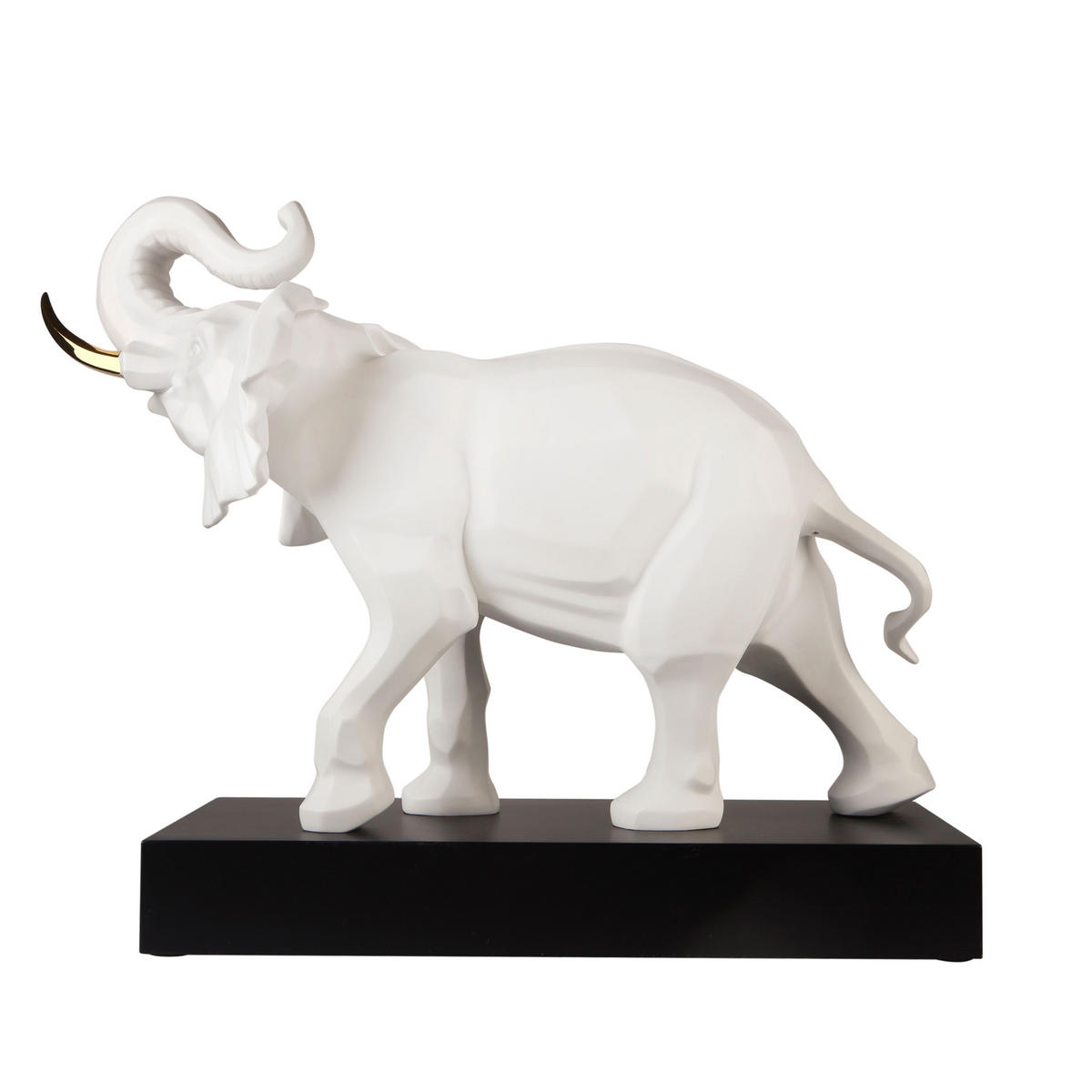 DEKOOBJEKT Studio 8 - Elefant, Biskuit-Porzellan, Weiß, 43 cm - Weiß, Keramik (25/43/57cm) - Goebel