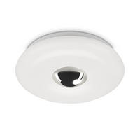 LED DECKENLEUCHTE Chrom Opal - Weiß, Metall (29/29/8cm) - Briloner