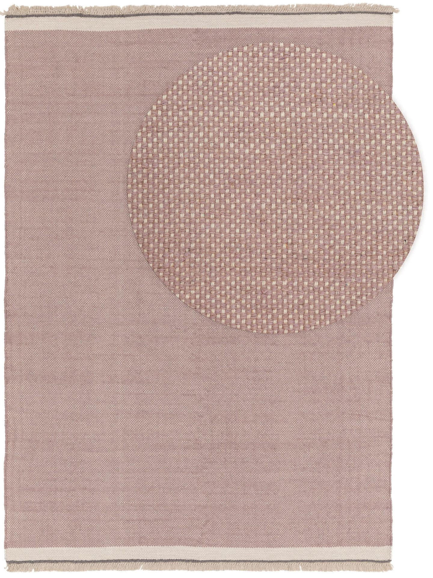 WOLLTEPPICH Karla Pink 120x170 cm - Pink, Naturmaterialien/Textil (120/1cm) - KUNSTLOFT