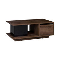 COUCHTISCH Devon mit 2 Türen, Eiche monastery - Eichefarben/Schwarz, Holzwerkstoff/Metall (65/120/46cm) - Beautysofa