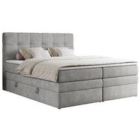 BOXSPRINGBETT ERNI KING 160/200 Hellgrau Struktur - H3 - Hellgrau, Holz/Textil (160/200cm) - MKS
