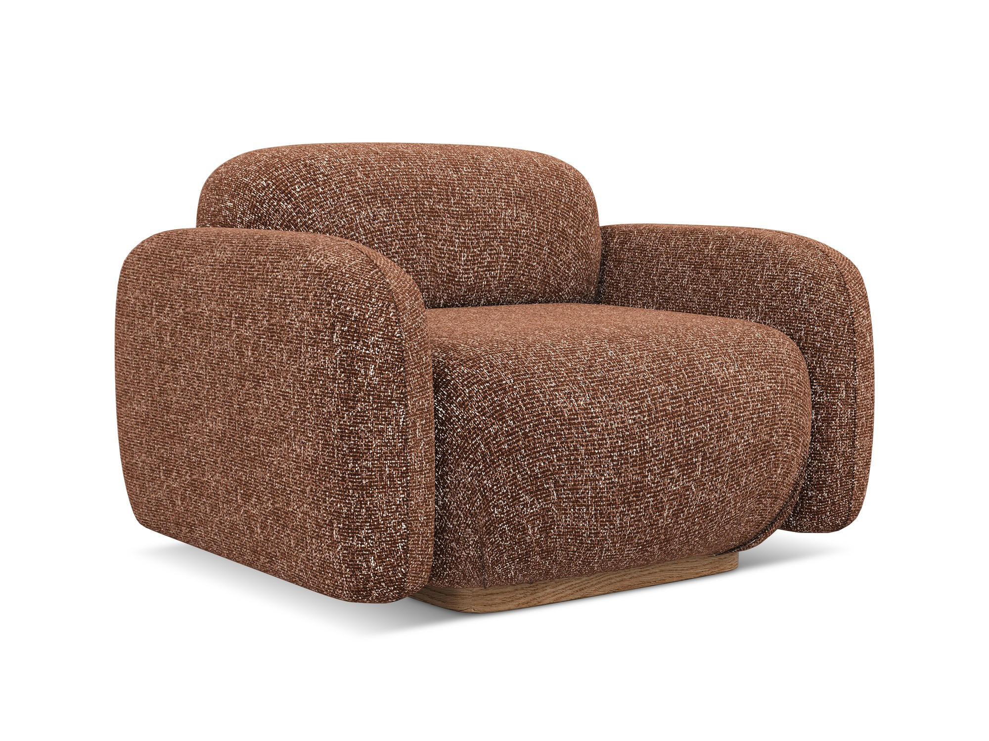 SESSEL Strukturstoff Stoff Orange - Terra cotta/Orange, Holz/Textil (110/73/95cm) - Makamii