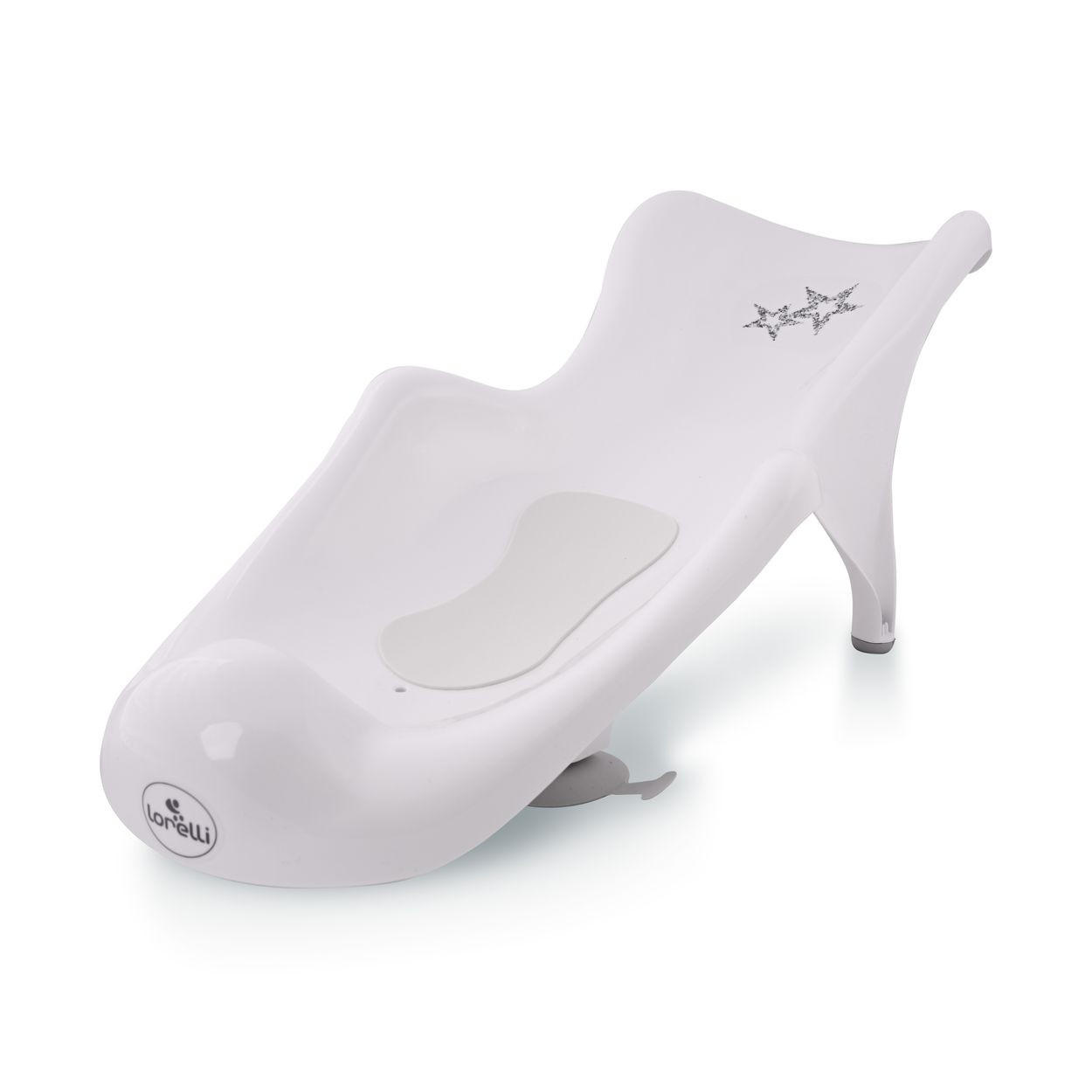 BABYBADEWANNE Einlage 0130490626 weiß Sterne Badewanneneinlage ab Geburt, Vakuumfüße, rutschfest - Weiß, Kunststoff (23/51cm) - Lorelli