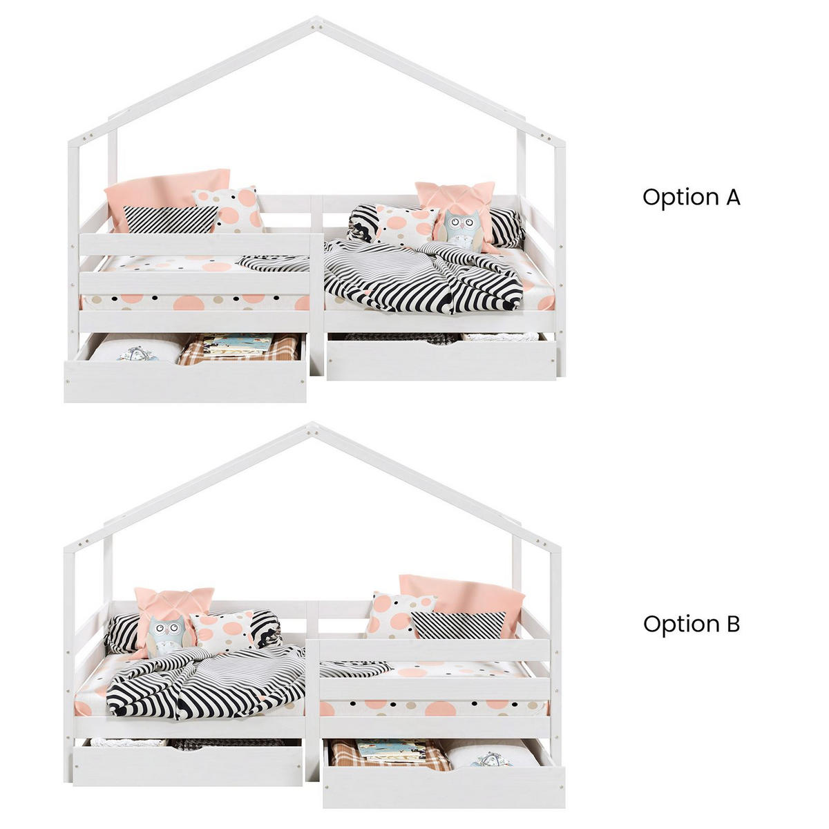 HAUSBETT ENA 90x190 cm weiß - Weiß, Holz (90/190cm) - IDIMEX