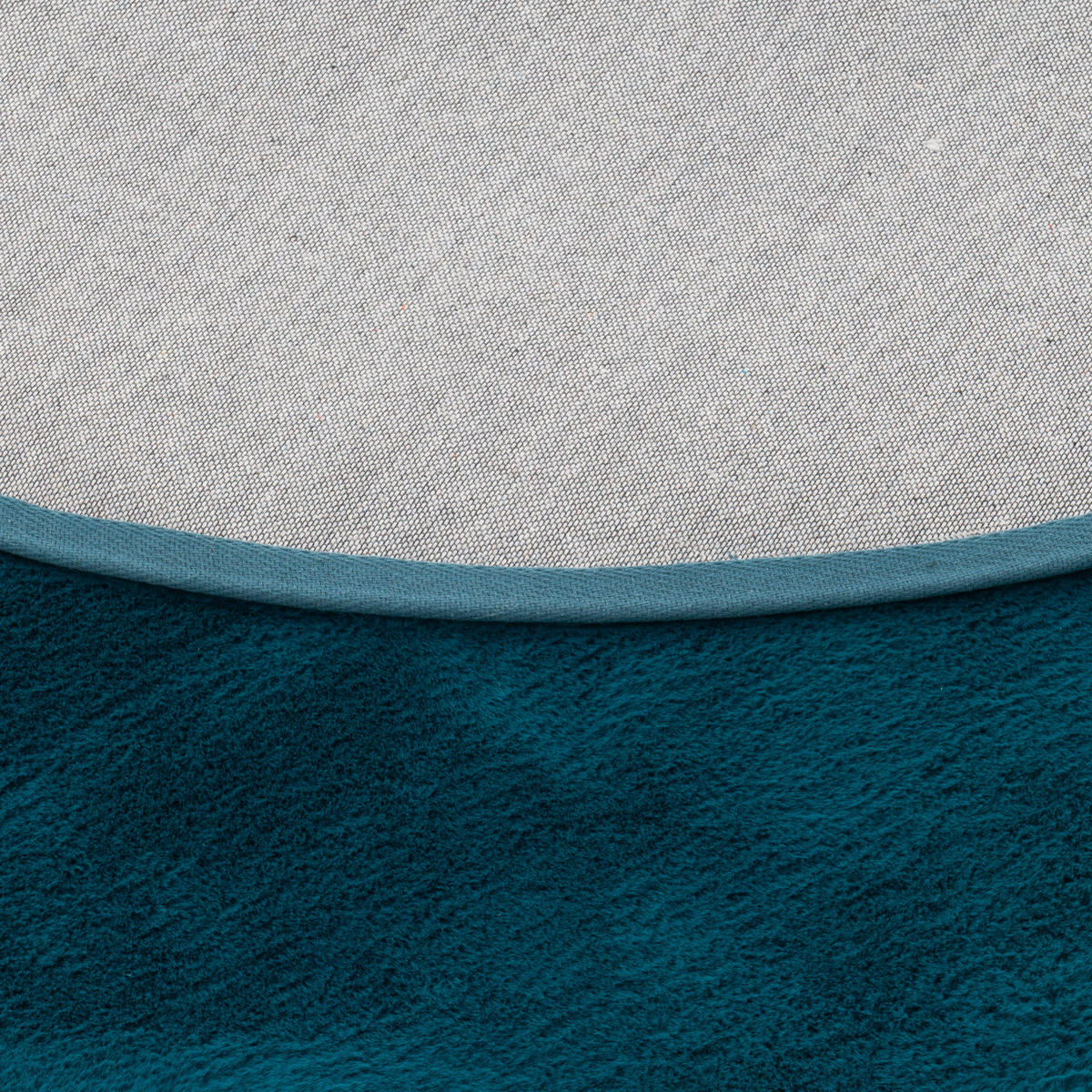 FELLTEPPICH LUXUS SUPER SOFT PLUSH RUND - Petrol, Textil (120/120cm) - Pergamon