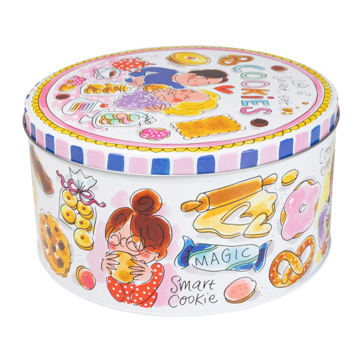 DOSEN Keks in Bunt - 20cm - Multicolor, Metall (19.8/10/19.8cm) - Blond Amsterdam