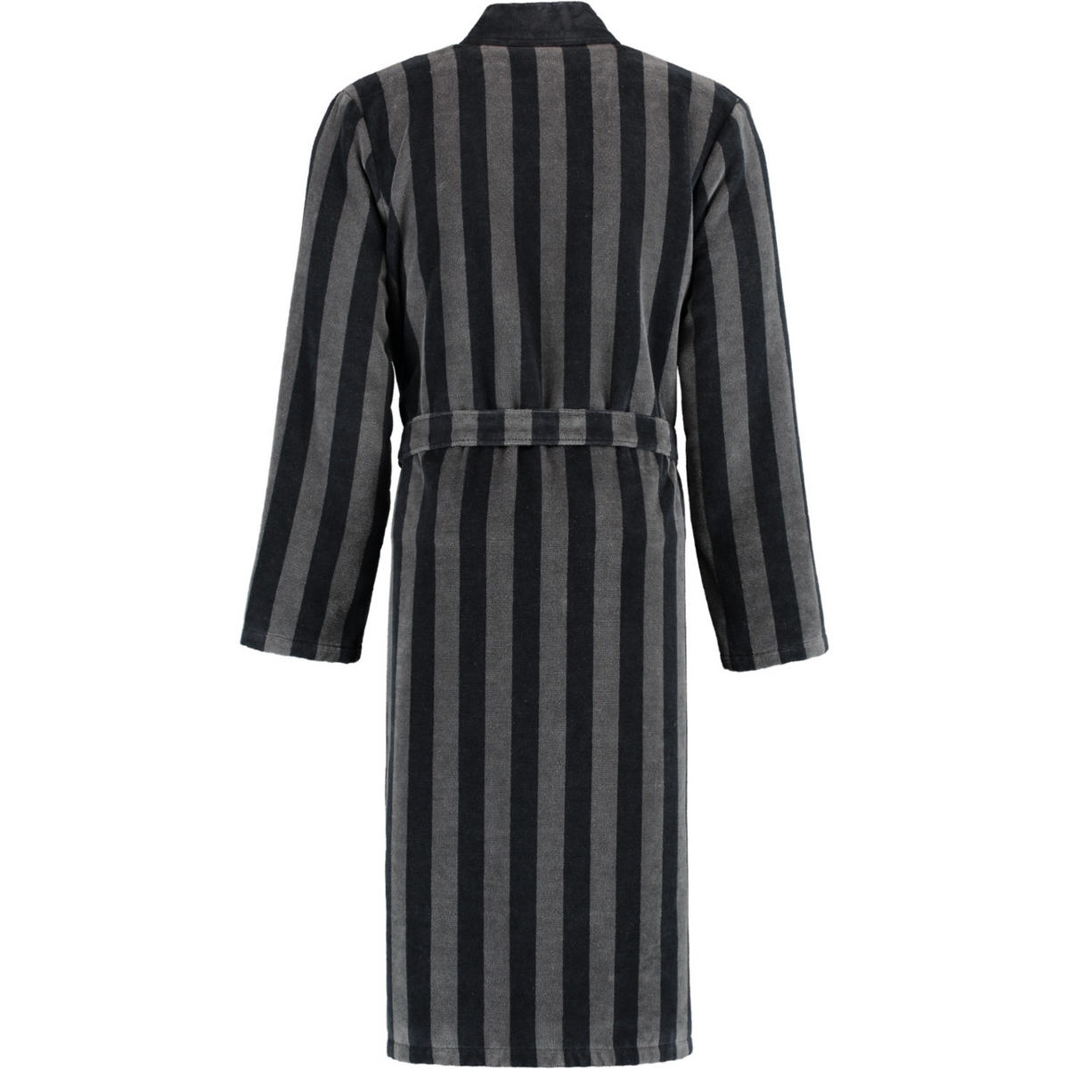 BADEMANTEL HERREN KIMONO STREIFEN 2612 SCHWARZ - 97 - Schwarz, Textil (Snull) - Cawoe