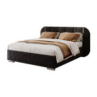 BETT AMARA SILVER 180x200 gepolstert mit Stauraum und Lattenrost, Royal Velvet 254 - Schwarz, Textil - Lookway