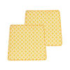 GARTENSTUHLKISSEN 2er-Set Gelb 37/34 cm Terni - Gelb/Weiß, Textil (37/5/34cm) - Beliani