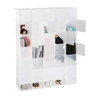 KLEIDERSCHRANK - Weiß, Kunststoff/Metall (180/234/46.5cm) - Relaxdays