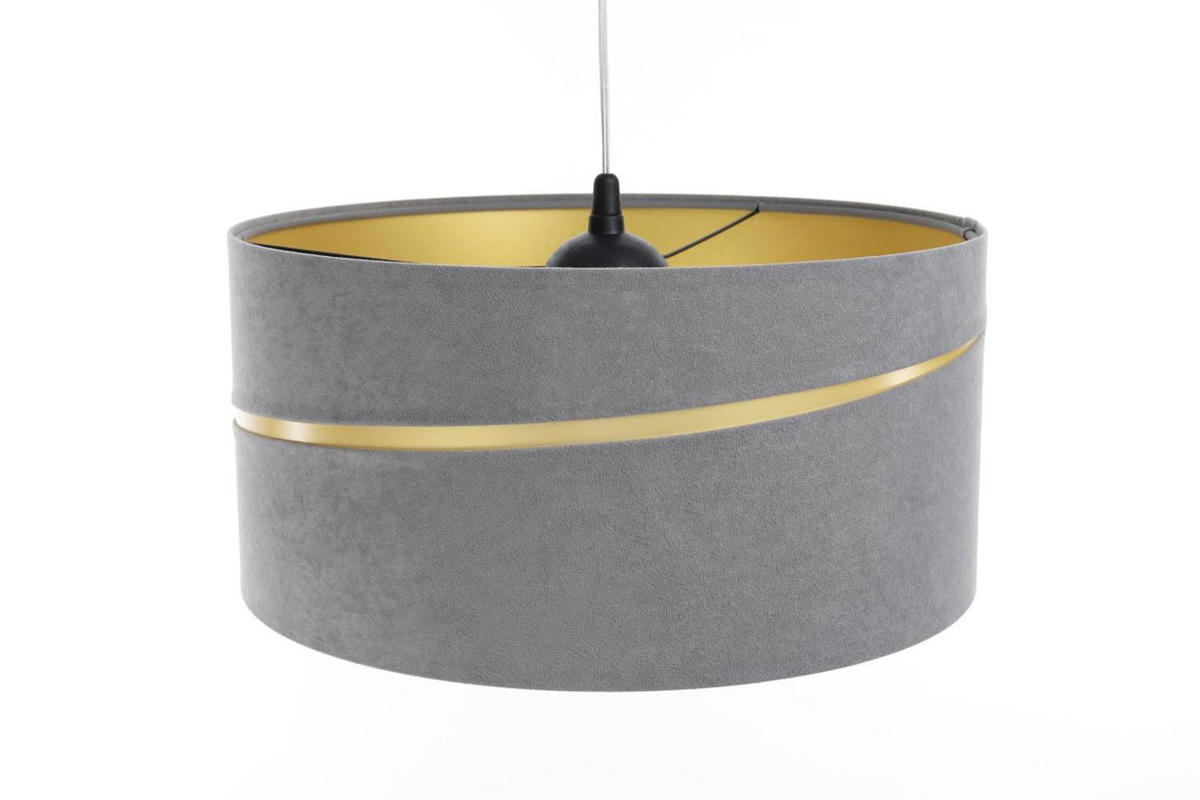 HÄNGELEUCHTE Grau 40/20 cm - Goldfarben/Grau, Kunststoff (40/0.4/20cm) - ONZENO