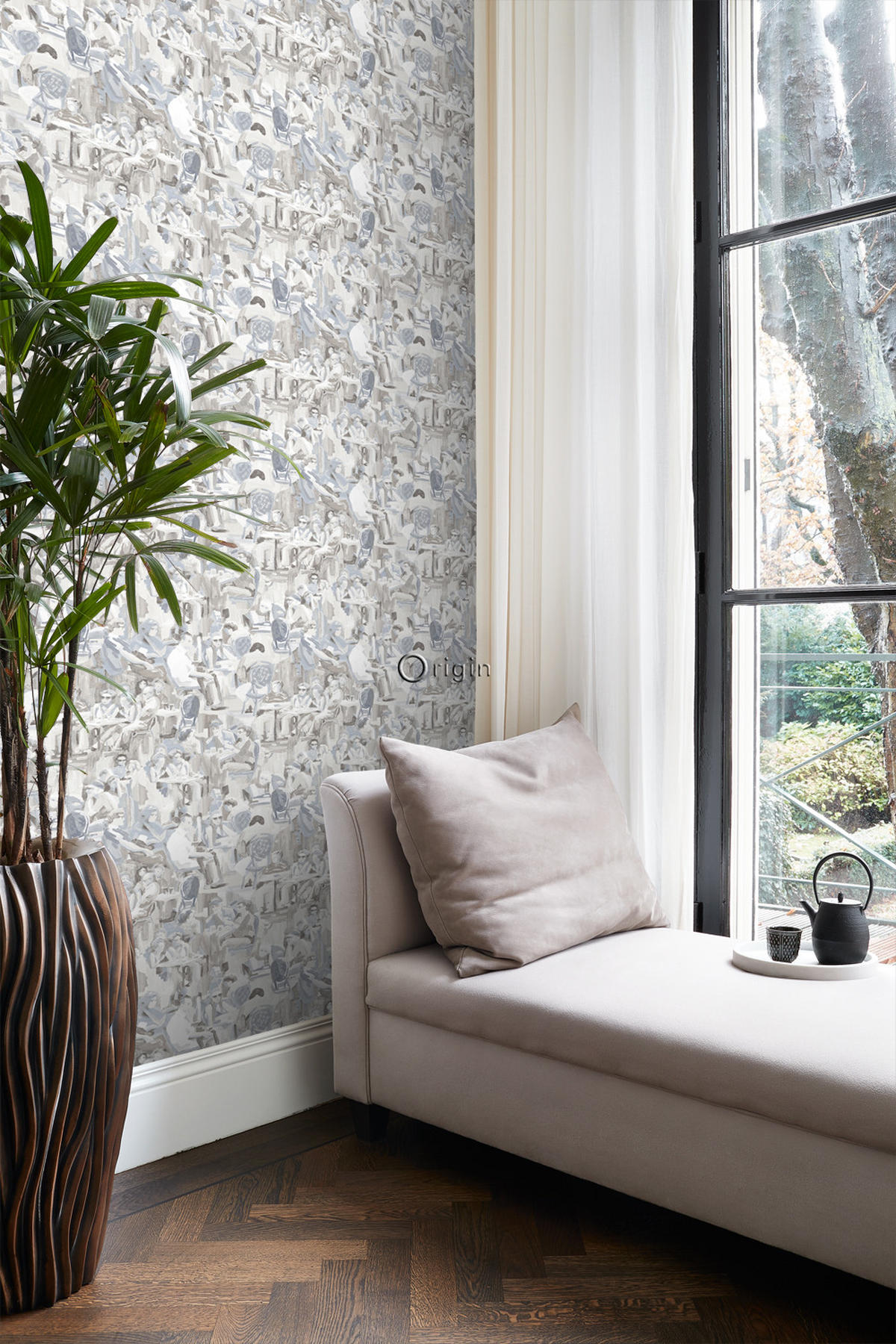 TAPETE figurative Motive 53 cm x 10.05 m - Weiß, Papier (53/1000cm) - Origin Wallcoverings
