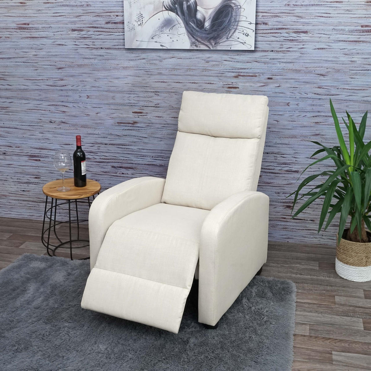 RELAXSESSEL Beige - Beige, Textil (67/102/90cm) - MCW