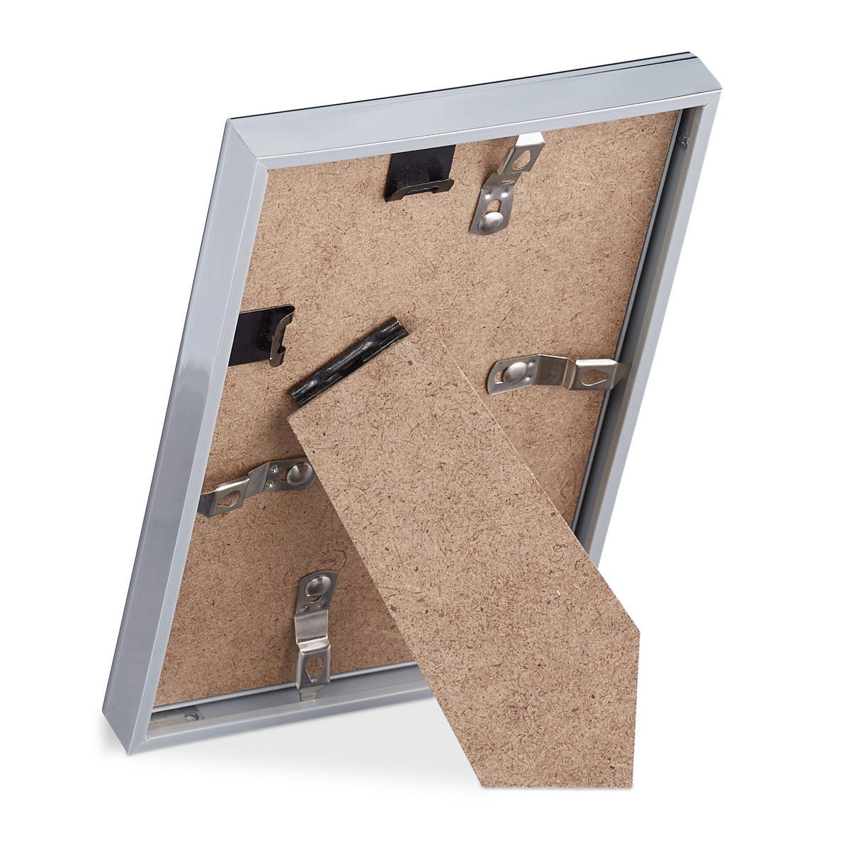 BILDERRAHMEN - Silberfarben, Glas/Holzwerkstoff (11/16/2cm) - Relaxdays