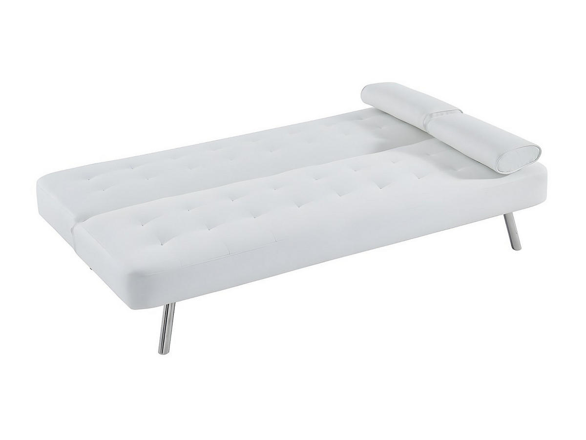 SCHLAFSOFA - 2 Personen - Kunstleder - Weiß - - Weiß, Leder (186/76/83cm) - Vente-Unique