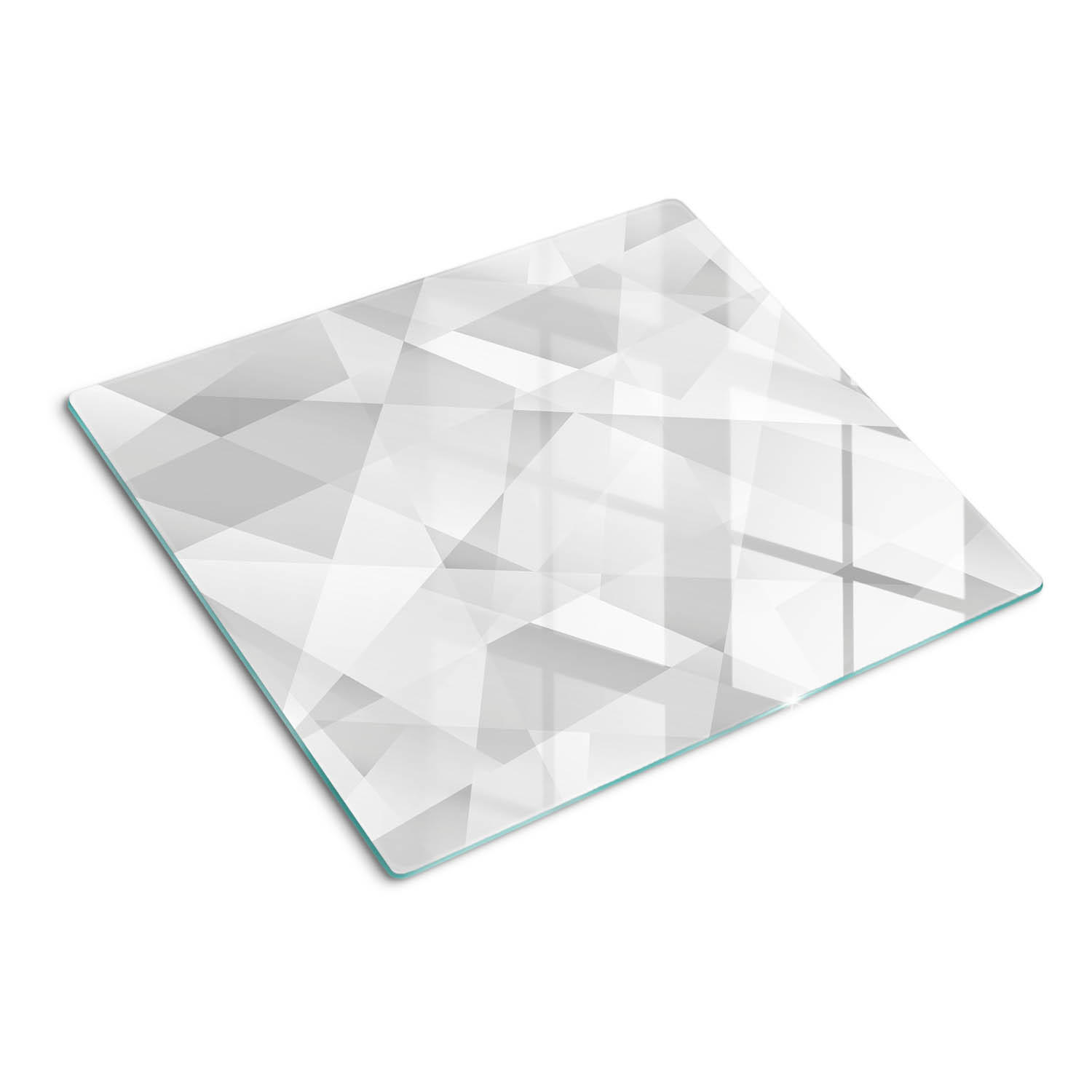 GLASPLATTE 60x52 cm Abstrakt - Weiß, Glas (60/0.4/52cm) - TULUP