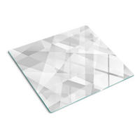 GLASPLATTE 60x52 cm Abstrakt - Weiß, Glas (60/0.4/52cm) - TULUP