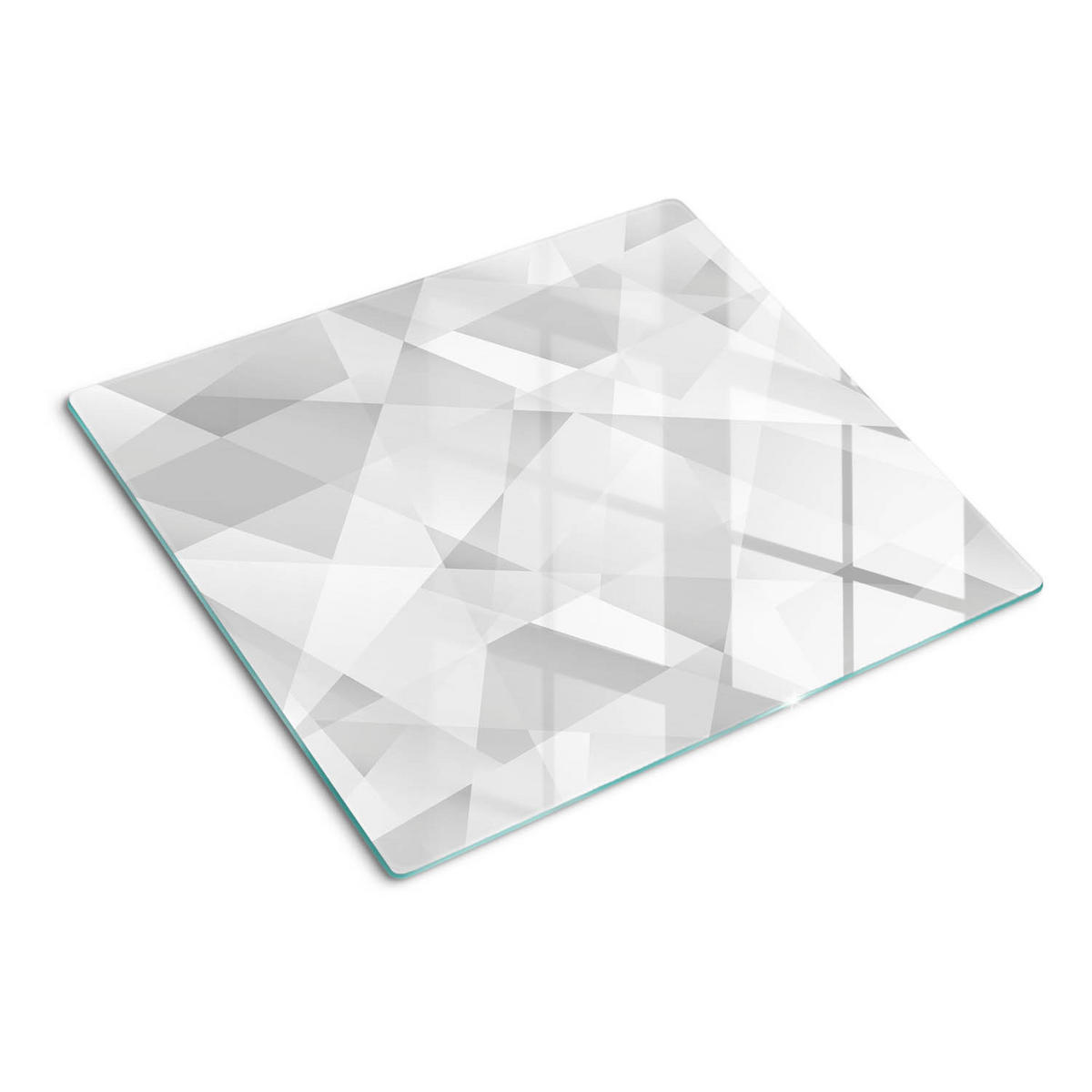 GLASPLATTE 60x52 cm Abstrakt - Weiß, Glas (60/0.4/52cm) - TULUP