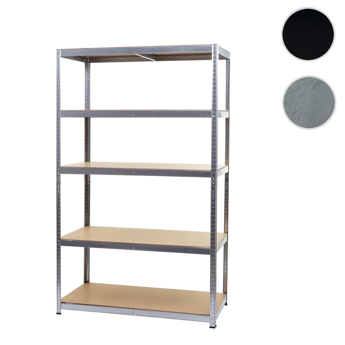 SCHWERLASTREGAL Silbergrau, Braun - Braun/Grau, Metall (121/200/61cm) - MCW