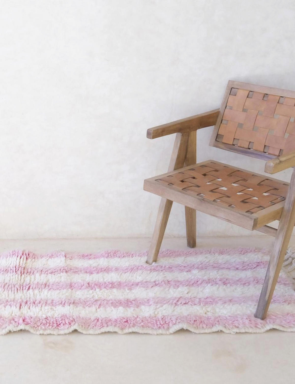 BERBERTEPPICH aus reiner Wolle 62x 232 cm - Pink, Naturmaterialien (62/232cm) - AFK Living
